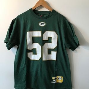 GREEN BAY PACKERS CLAY MATTHEWS 52 JERSEY T SHIRT